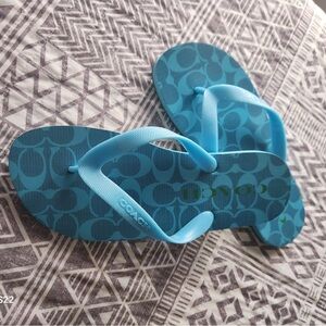 Coach Blue Sandals Classic Flip Flops